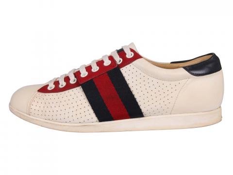 gucci blue and red stripe shoes