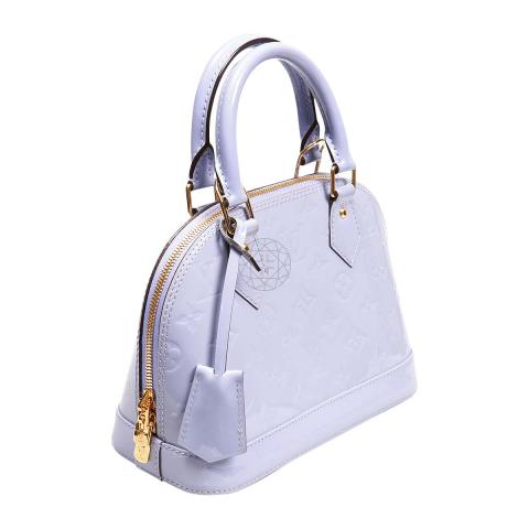 Alma BB Monogram Vernis Leather in Violet - Handbags M91678
