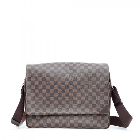 Louis Vuitton Damier Ebene Canvas Leather Shelton MM Crossbody bag For Sale  at 1stDibs