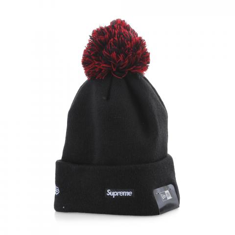 Sell Supreme New Era Snake Script Beanie - Black/Red | HuntStreet.com