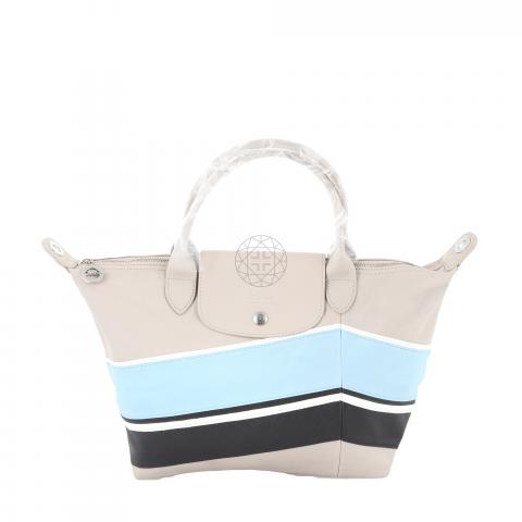 light grey longchamp bag