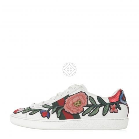 Sell Gucci Embroidered Floral Patch Ace 