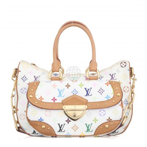 Louis Vuitton x Murakami Rita White Multicolor Monogram Leather Shoulder Bag