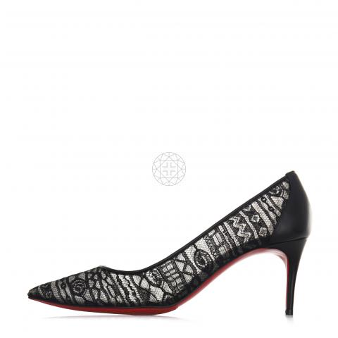 louboutin black lace heels