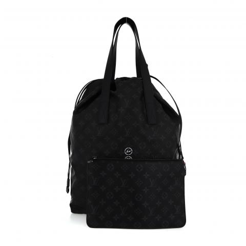 Louis Vuitton Black LV X Fragment Monogram Eclipse Bucket Bag Leather Cloth  Pony-style calfskin ref.841779 - Joli Closet