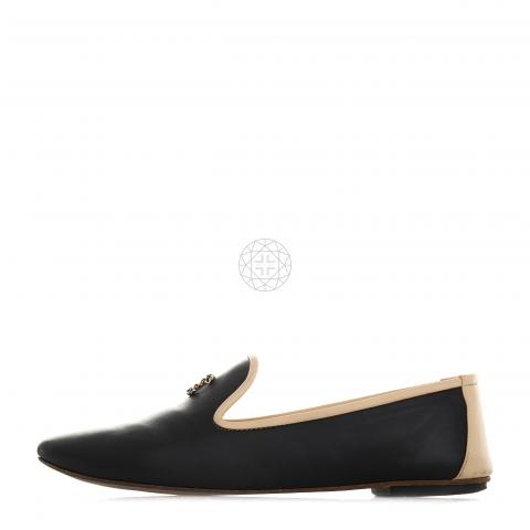 Sell Chanel Lambskin CC Chain Loafers Black