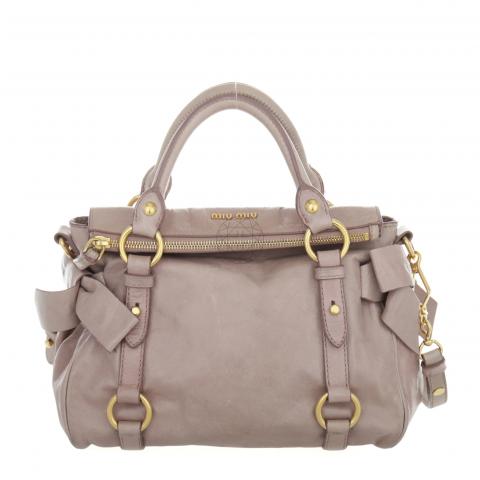 Miu Miu // Pink Leather Vitello Lux Bow Bag – VSP Consignment