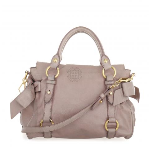 MIU MIU Vitello Lux MIni Bow Bag Pink Blue 264036