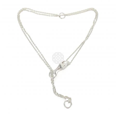 hermes silver necklace