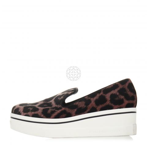 leopard platform loafers