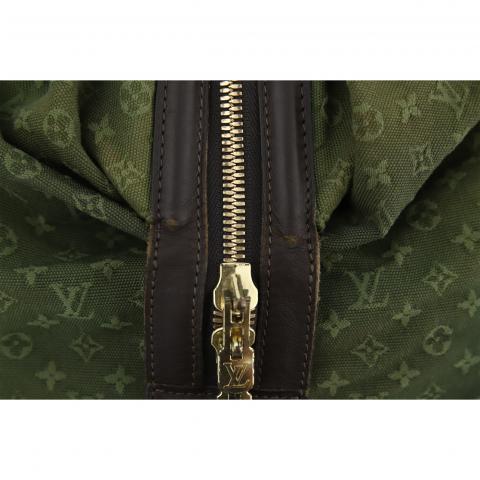 Sell Louis Vuitton Green Safari Denim Travel Duffle Bag - Green