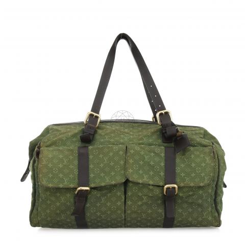 Sell Louis Vuitton Green Safari Denim Travel Duffle Bag - Green
