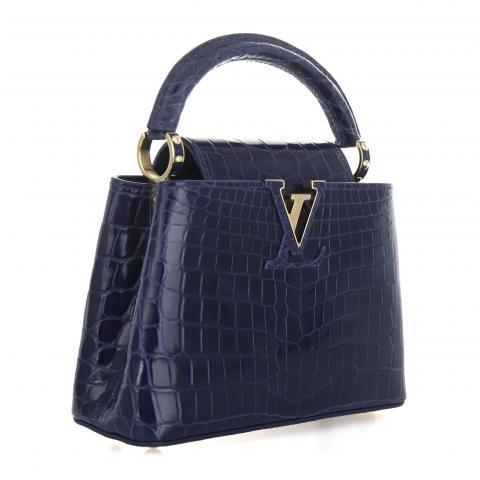 Capucines crocodile handbag Louis Vuitton Blue in Crocodile - 34024043
