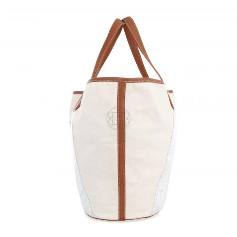 GOYARD Tote Reversible Belharra White Coated Canvas Shoulder Tote Bag  Preowned Leather ref.674048 - Joli Closet