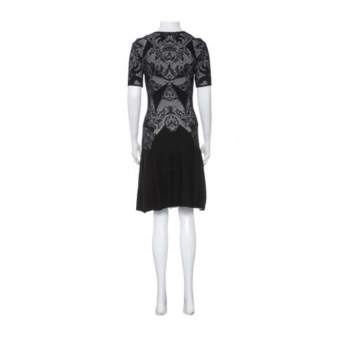 Sell McQ Alexander McQueen Lace Pattern Embroidered Cut-Out Shoulder Dress  - Black | HuntStreet.com