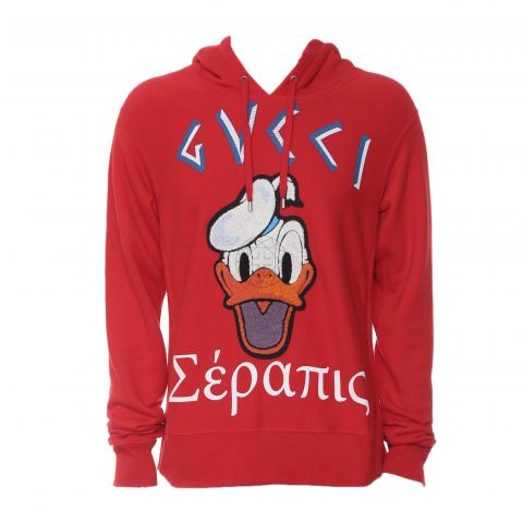 gucci donald duck hoodie red