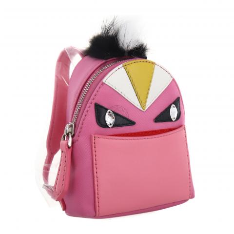 fendi monster mini backpack charm PRE-OWNED Red Leather Eyes Fur Key Chain and Bag Remember The Fendi Monster?: Fendi's