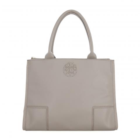 Sell Tory Burch Ella Canvas Leather Tote - Grey 