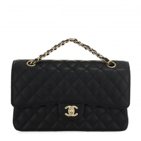 chanel black caviar flap bag