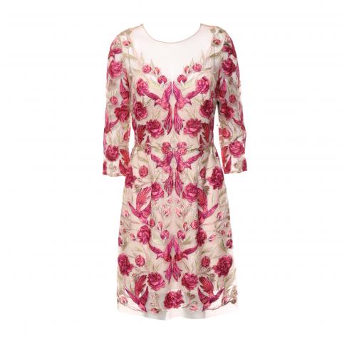 Sell Marchesa Notte Floral Embroidered Dress - Pink | HuntStreet.com Sell Marchesa Notte Floral Embroidered Dress - Pink | HuntStreet.com