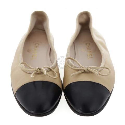 Sell Chanel Cap-Toe Ballet Ballet Flats - Nude