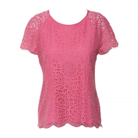 J crew short sleeve lace clearance top