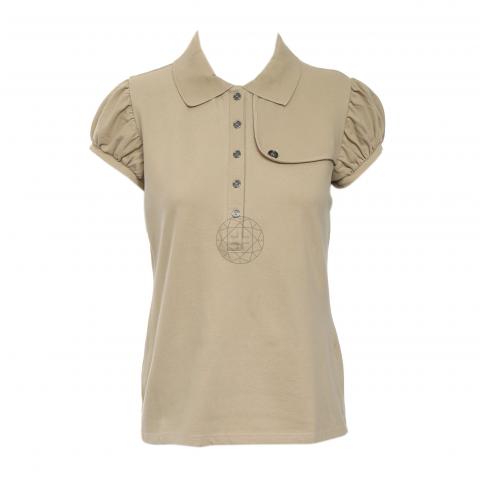 burberry puff sleeve polo shirt