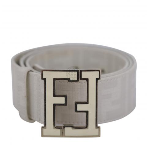 fendi zucca belt white