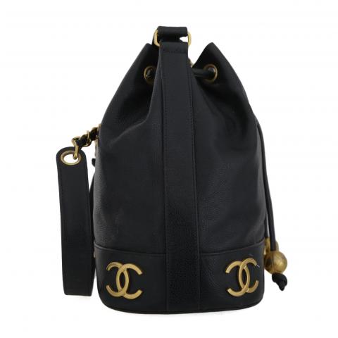 Sell Chanel Vintage CC Bucket Bag - Black