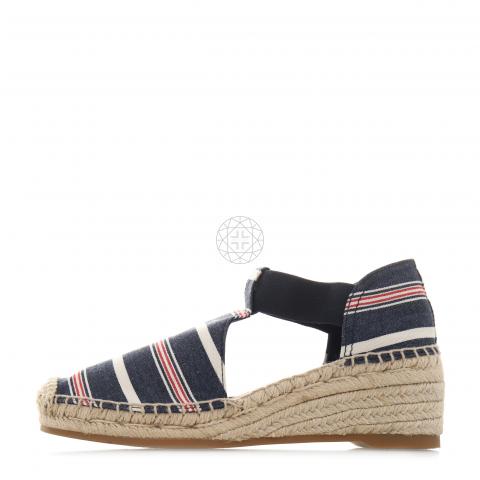 Sell Tory Burch Catalina 3 50MM Espadrilles - Navy Blue/Beige/Red/White |  
