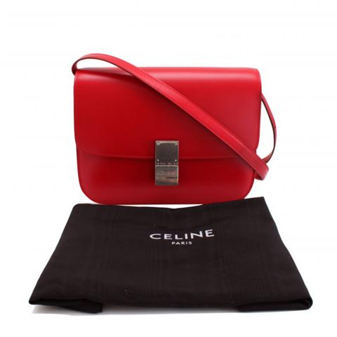 celine box bag red