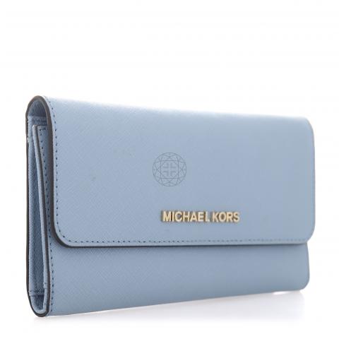 Sell Michael Kors Jet Set Travel Wallet - Light Blue 