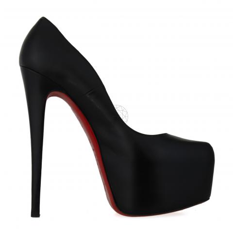 Pre-owned Christian Louboutin Black/gold Glitter Floque And Suede Daffodile  Platform Pumps Size 38.5