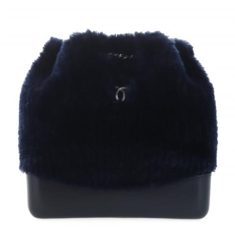 Sell Chanel Small Shearling Gabrielle Backpack - Dark Blue  display picture 1