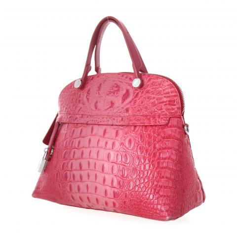 Furla croc sale embossed bag