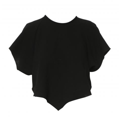 black flowy crop top