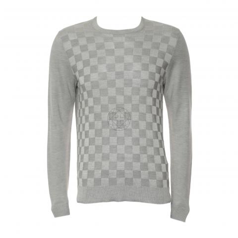 Louis Vuitton Light And Dark Brown Checkerboard Sweater - Tagotee