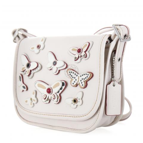 Sell Coach Butterfly Embellished Patricia Saddle Bag - Off-White |  