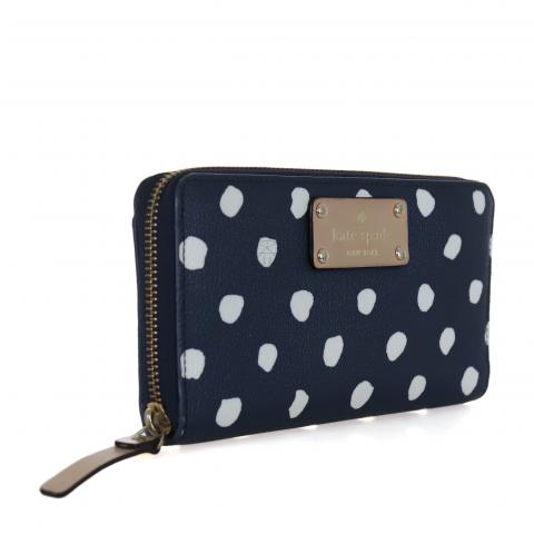 Sell Kate Spade New York Polkadot Zip Around Wallet - Navy Blue/White |  