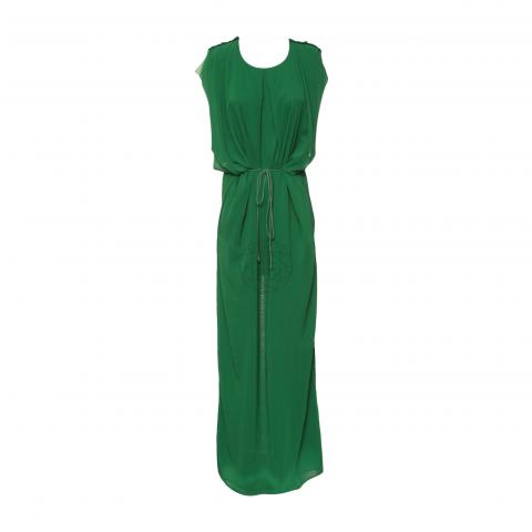 Sell Acne Studios Backless Chiffon Long Dress - Green | HuntStreet.com