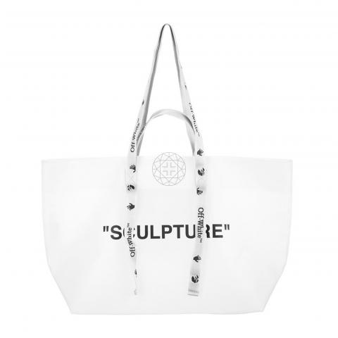 Off-White White Leather Cotton Flower Print Sculpture Shopper Tote at  1stDibs  off white sculpture tote bag, off white leather tote bag, off  white sculpture bag flower