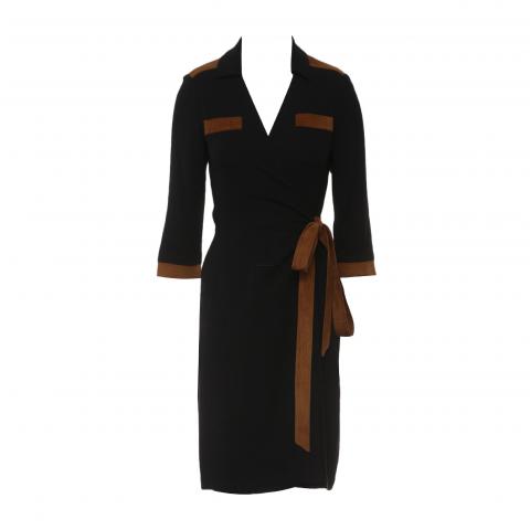 suede wrap dress