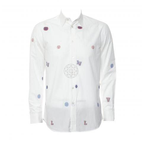 Sell Louis Vuitton Stamp Printed Button-Up Shirt - White