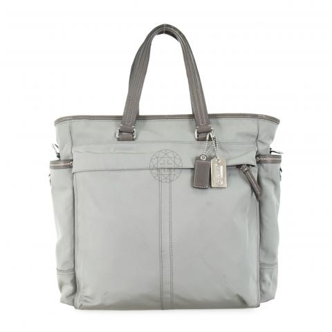 Sell Coach Nylon Tote Bag - Green/Grey 