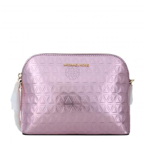 Sell Michael Kors Metallic Pink Cindy Large Dome Crossbody - Pink |  