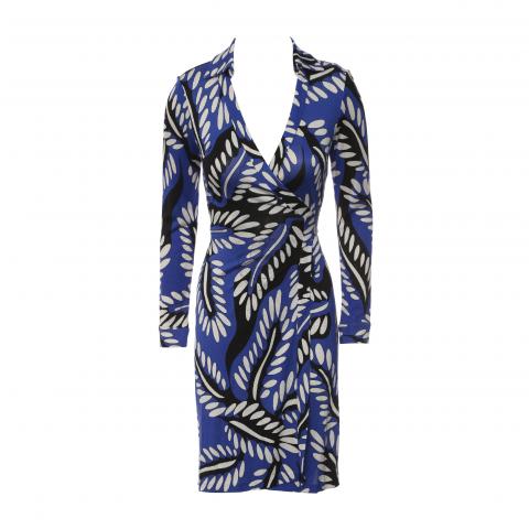 boho beach dress plus size Full Print Surplice Cover Up Size Blue / S Women's Black Knit Sleeveless Material:Satin Morocco Outfits neck Composition
