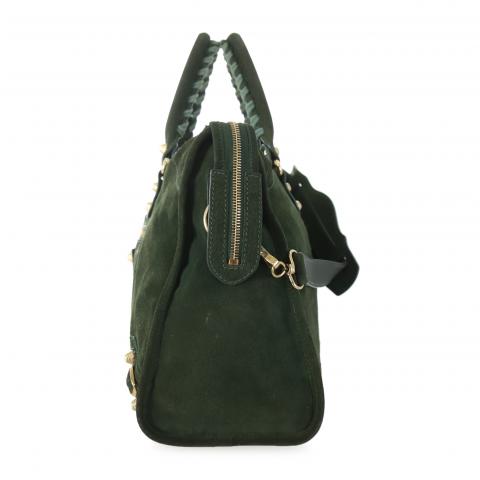 balenciaga green suede