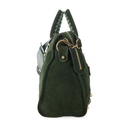 Balenciaga // Dark Green Suede Work S Tote Bag – VSP Consignment