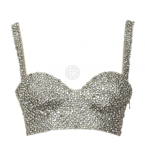 Sell Moschino x H&M Embellished Bralet - Silver
