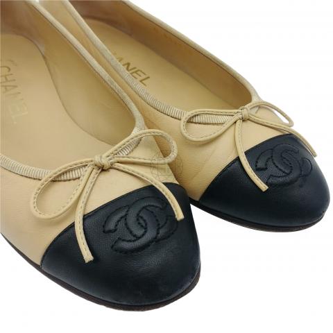 Chanel nude shop ballet flats